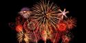 Spectacular fireworks light up the night sky
