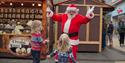 Children meeting Santa at Bristol Christmas Market