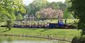 Miniature train running in Queen's Park, Chesterfield
