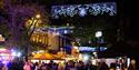 Crowds enjoy the market stalls and twinkling Christmas lights in Stafford