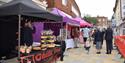 Stalls along the High Street for Braintree Street Market