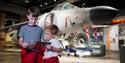 Children with leaflet at Aerospace Bristol