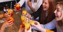 A group of women cheersing