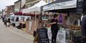 Stalls along the High Street at Braintree Street Market