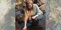 Coast to Caves event, part of England's Seafood FEAST. Forager Flora on a beach.