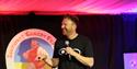 Jason Byrne onstage at the 2022 Southport Comedy Festival