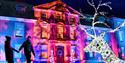 Dunham Hall lit up by the Christmas lights trail