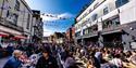 Crowds sat outside at Old City Sounds 2023
