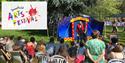 Small glue circus tent at Dronfield Arts Festival