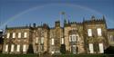 A rainbow over Renishaw Hall