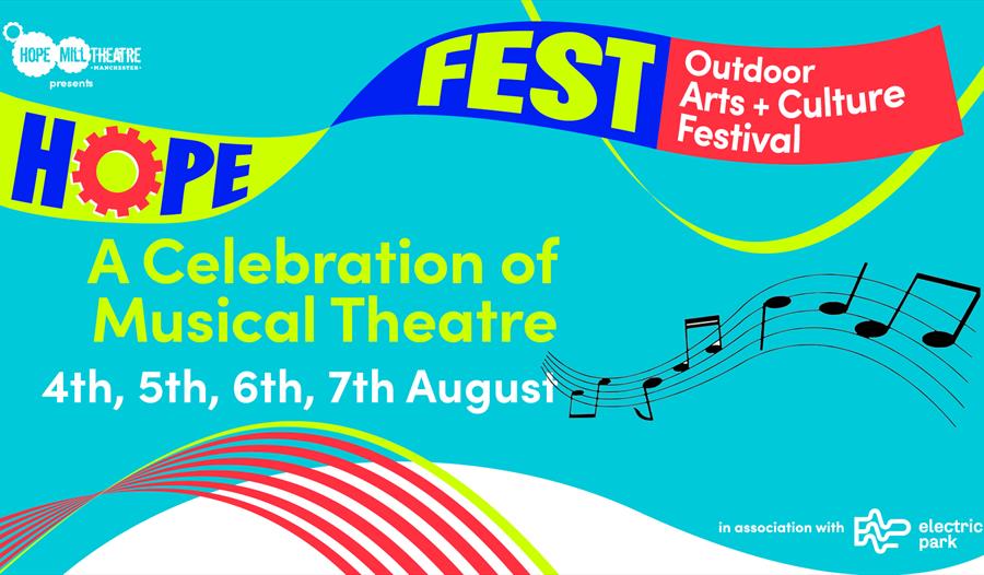 Blue poster: HOPE FEST: A Celebration of Musical Theatre