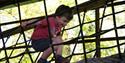 Child on climbing frame