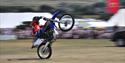 Motorbike stunt at The Chale Show, what's on, Isle of Wight