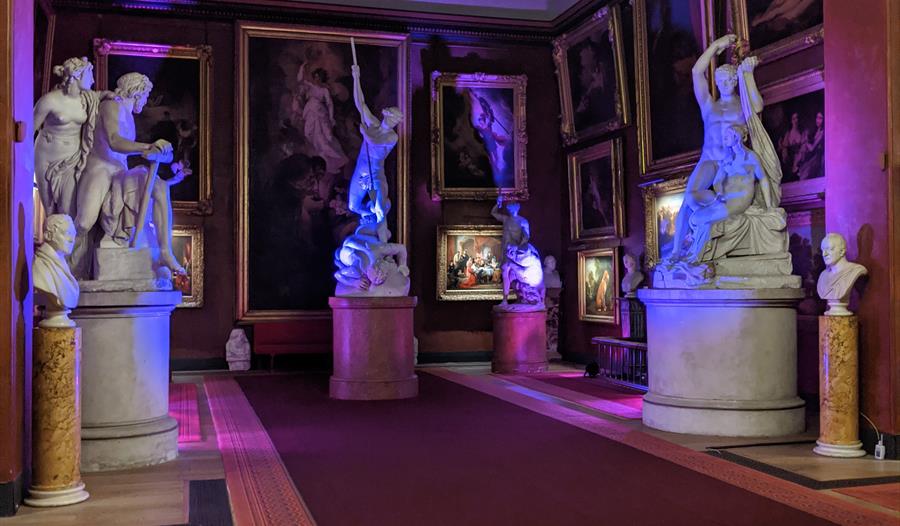 The North Gallery at Petworth House in the evening