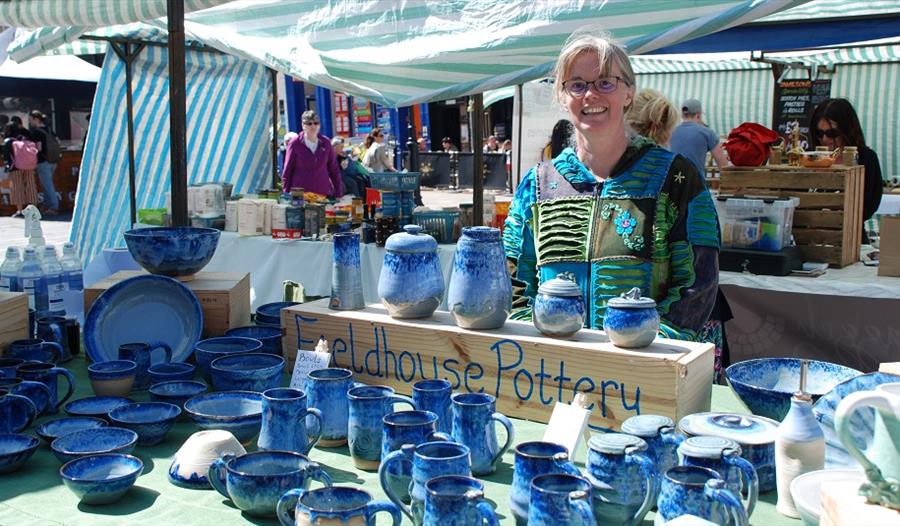Pottery Stall at Durham Food Producers’ and Crafters’ Market