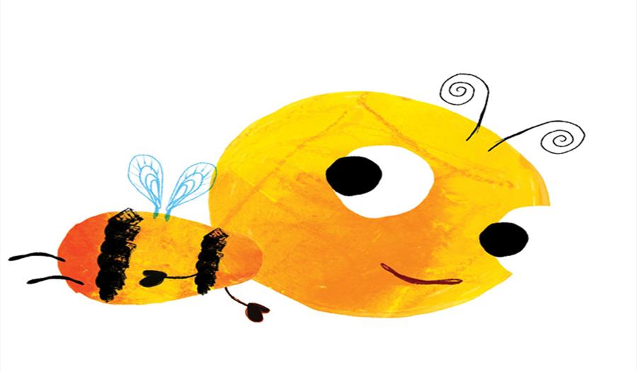 Yellow bee drawing