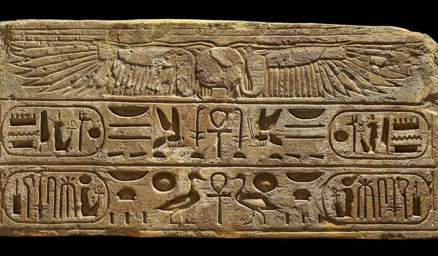 Egyptian hieroglyphs, Torquay Museum Exhibition, Torquay, Devon