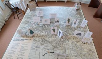 Map with features at Elizabeth Gaskell's House