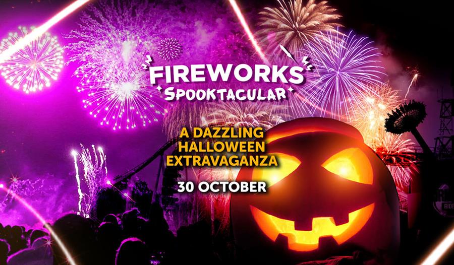 A graphic for the Fireworks Spooktacular at Drayton Manor Resort, Staffordshire
