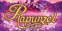Gold Rapunzel Text on Purple Background