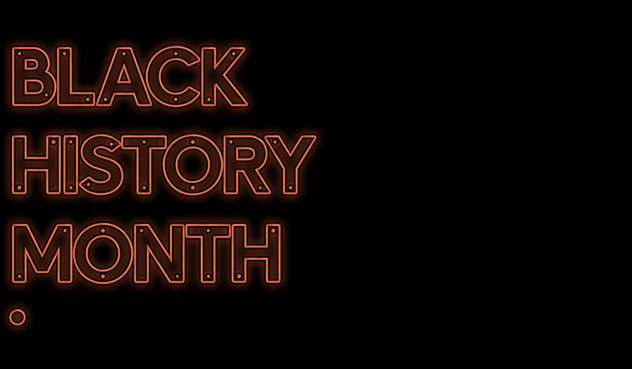 Neon poster: Black History Month