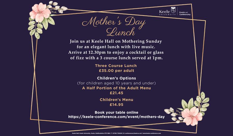 Mother's Day Lunch at Keele Hall