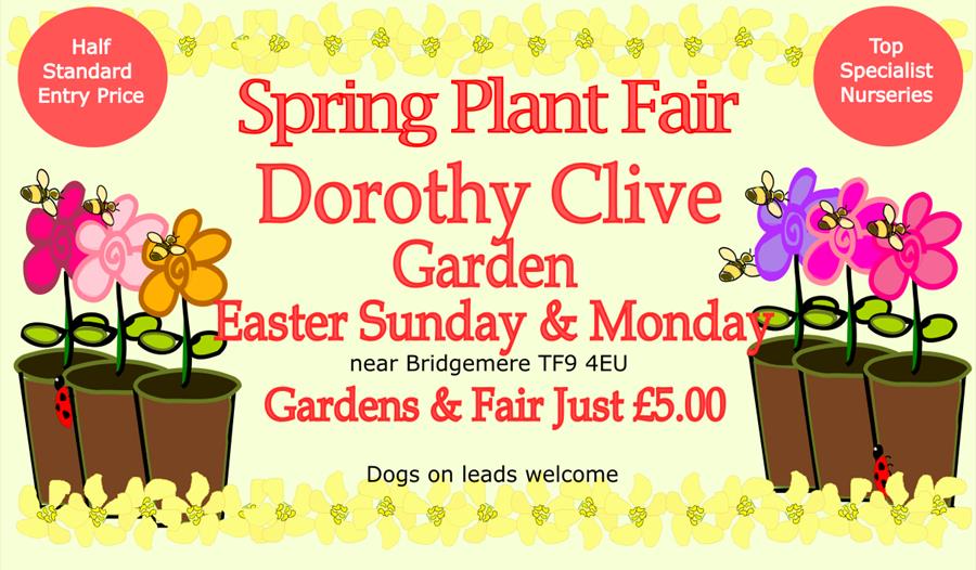 Easter Plant Hunters' Fair, Dorothy Clive Garden, Staffordshire. 17th & 18th April 2022.