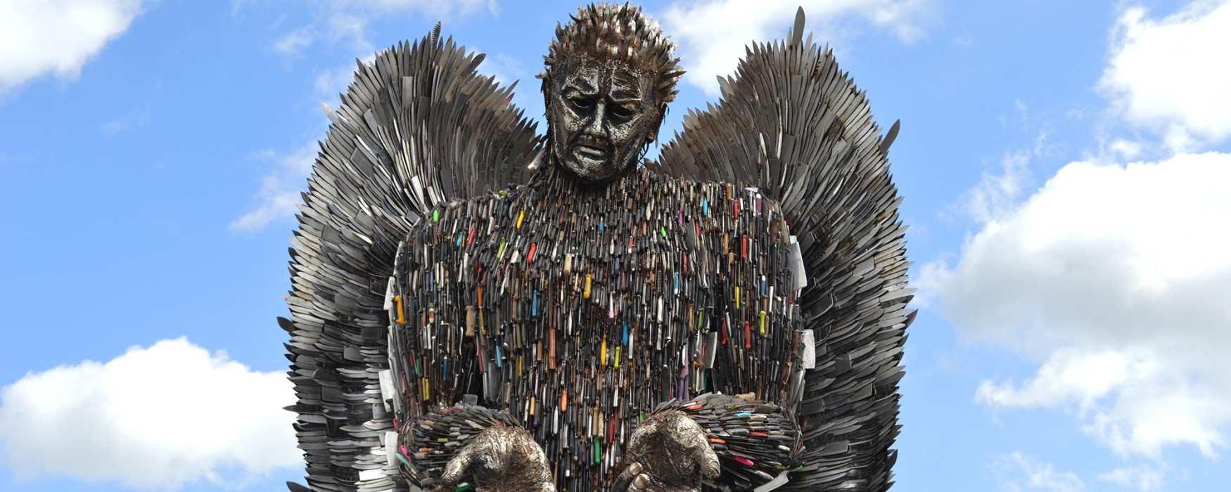 The Knife Angel in Stoke-on-Trent April 2022