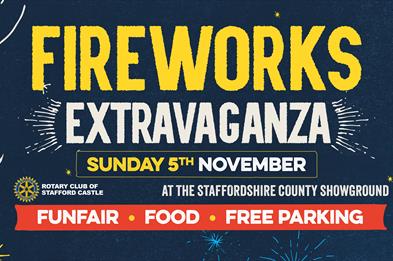 Image shows the details of the Fireworks Extravaganza, including the date and venue, and other attractions including fun fair