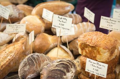 Variety of bread available