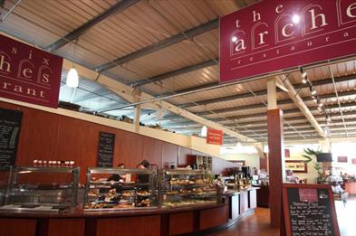 The Six Arches entrance in the garden centre