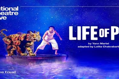 Life of Pi promo poster (man and a tiger on a boat)
