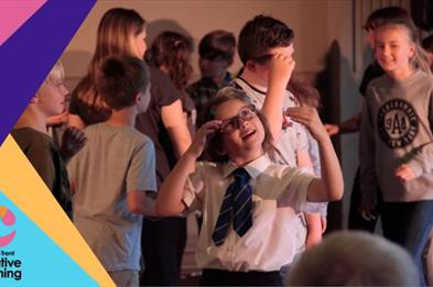 children taking part in workshop