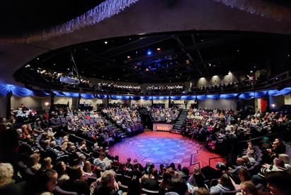 Image of the interior of the New Vic Theatre