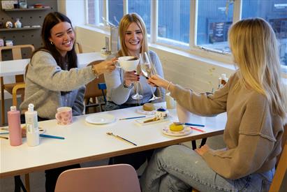 Galentines Pottery Painting