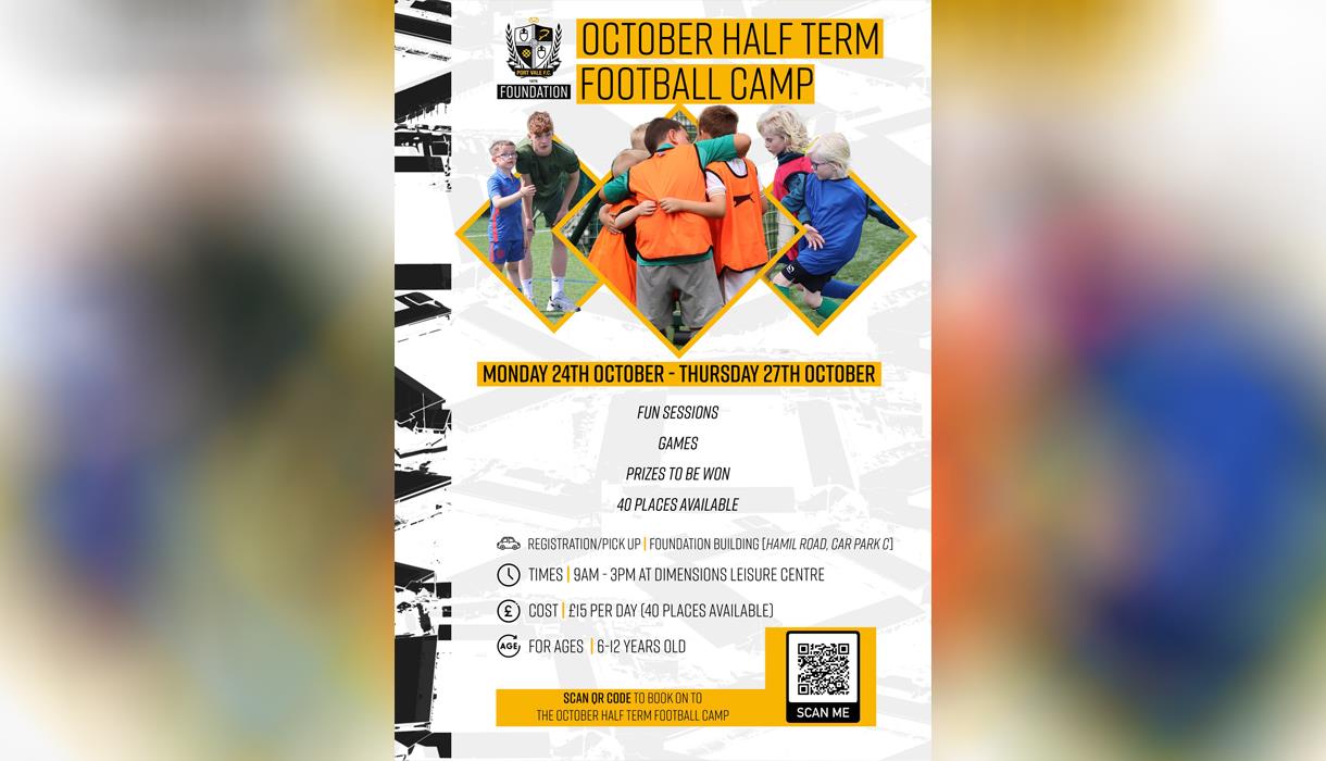 Port Vale October Half Term Football Camps