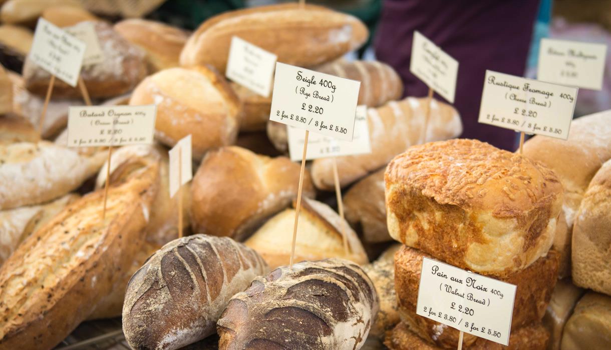 Variety of bread available