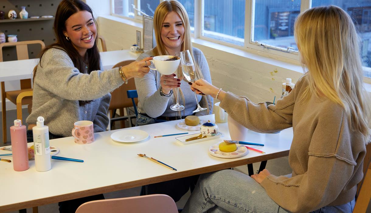 Galentines Pottery Painting