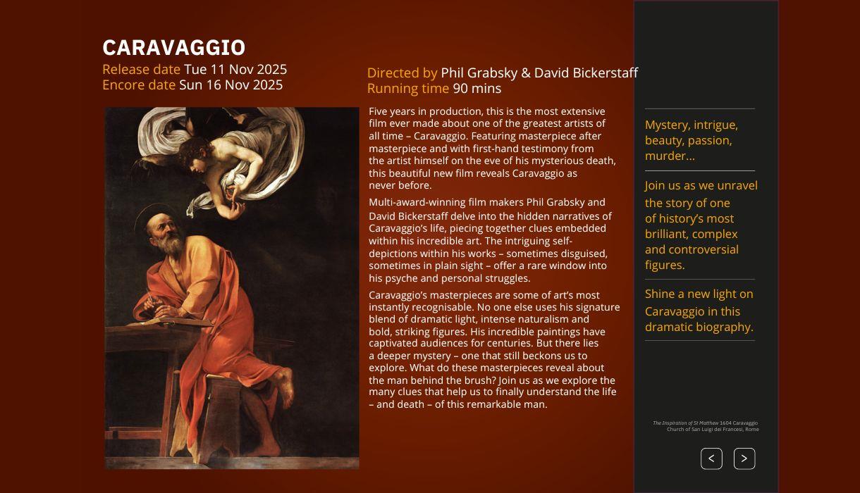 Caravaggio - Exhibition On Screen
