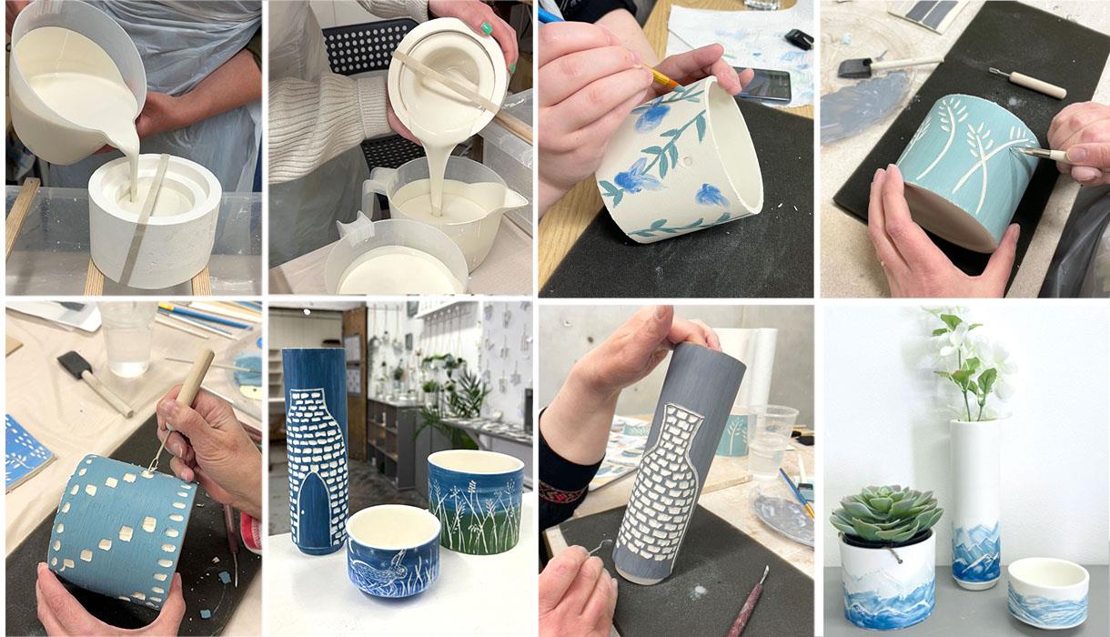 1 Day Slip Casting & Surface Decoration Pottery Workshop