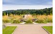 The Italian garden with lake beyond at the Trentham Estate, Stoke-on-Trent, Staffordshire.