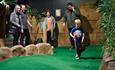 Family fun on the course at Adventure Mini Golf, Staffordshire