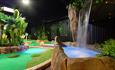 This themed hole at Adventure Mini Golf, Staffordshire, has it own waterfall