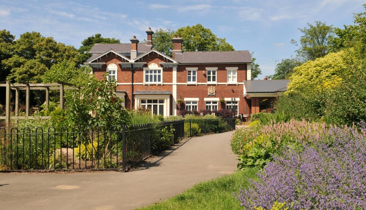 Outside the Brampton Museum, Staffordshire