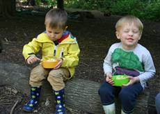 Enjoy a snack around the camp fire