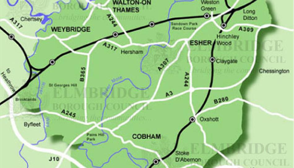 Map of Elmbridge Information Sheet in Elmbridge Visit Surrey