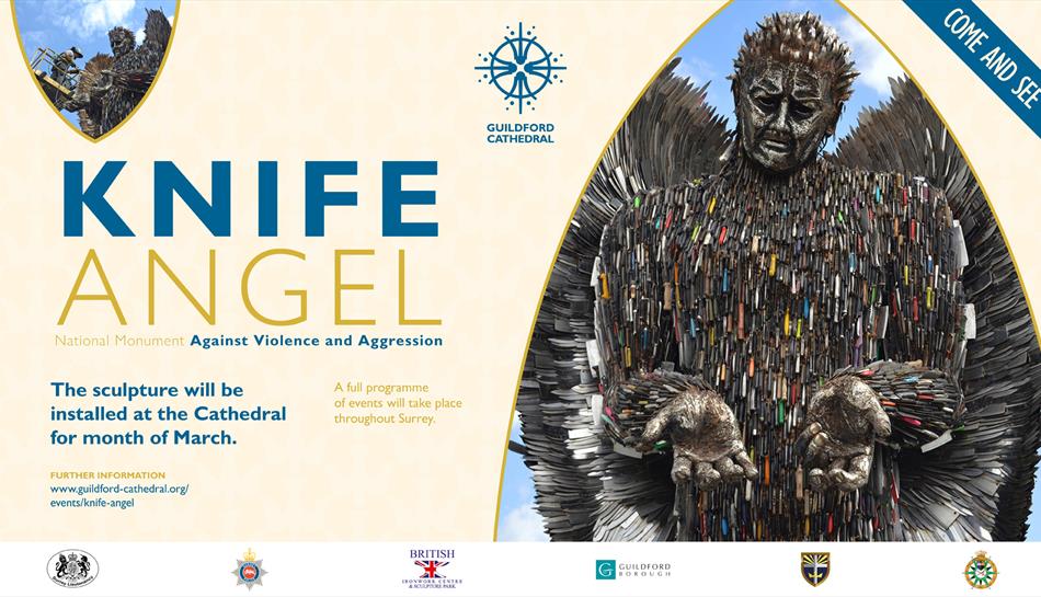 The Knife Angel comes to Guildford Cathedral