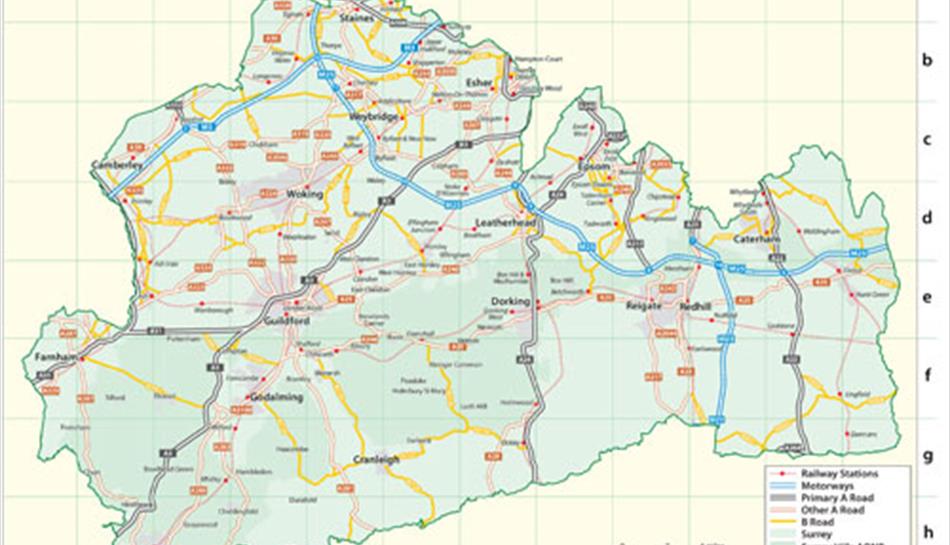 City Of Surrey Maps Map Showing Surrey Towns And Villages - Information Sheet In Surrey - Visit  Surrey