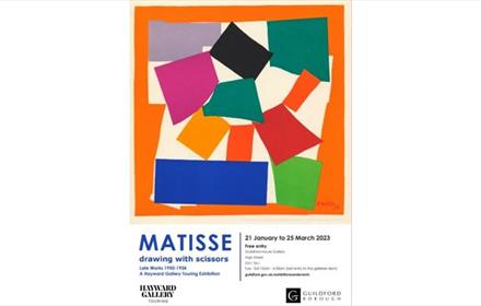 Matisse drawing with scissors exhibition