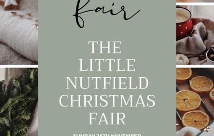 A Christmas fair market with details of event
